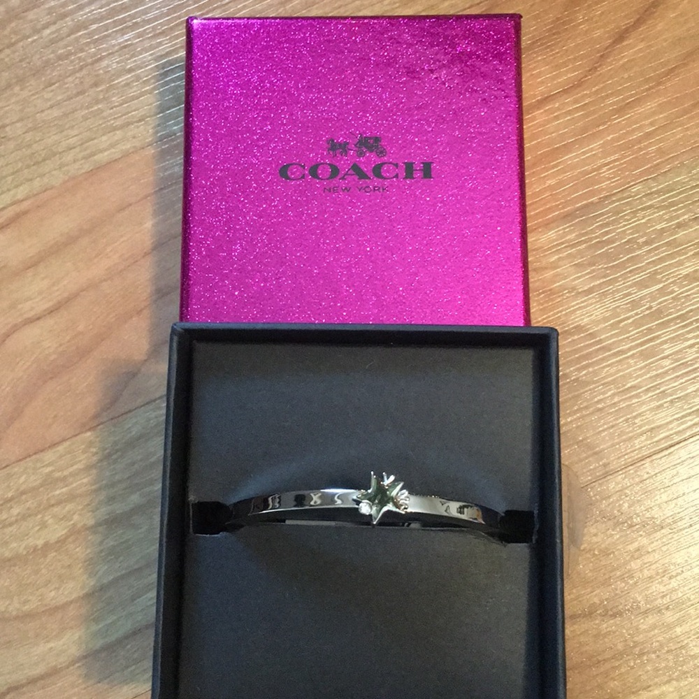 Coach silver star bracelet